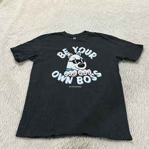 Be your own boss women’s gray t shirt size large